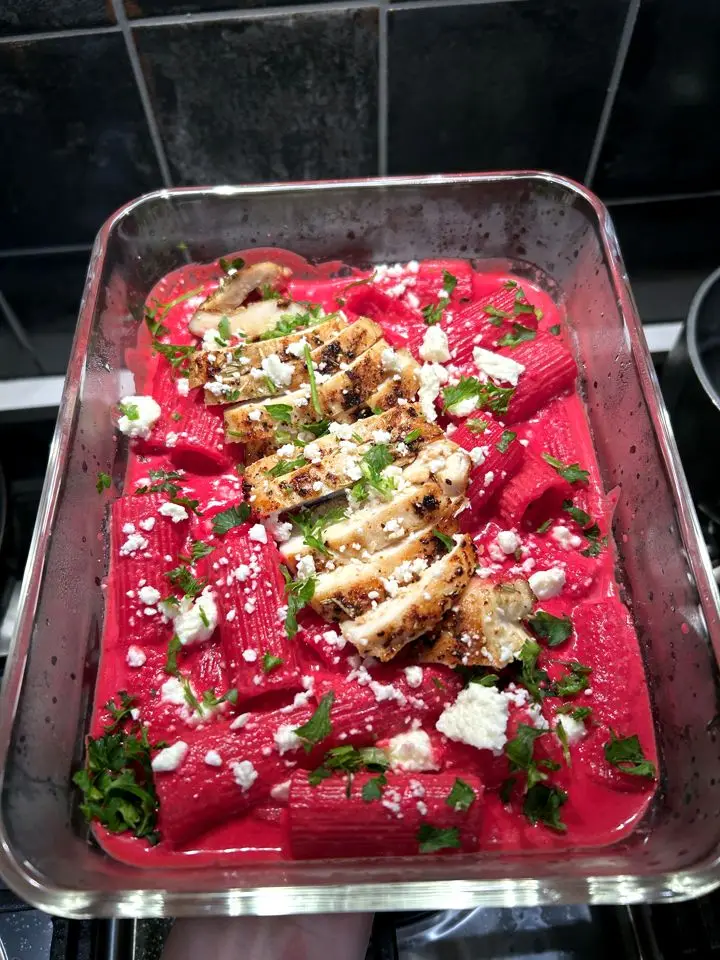 Caprese skewers with heirloom tomato and basil