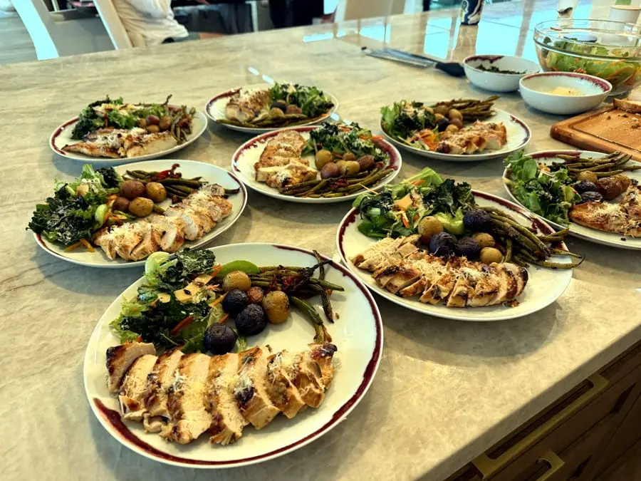 Fresh weekly meal prep, portioned and labeled